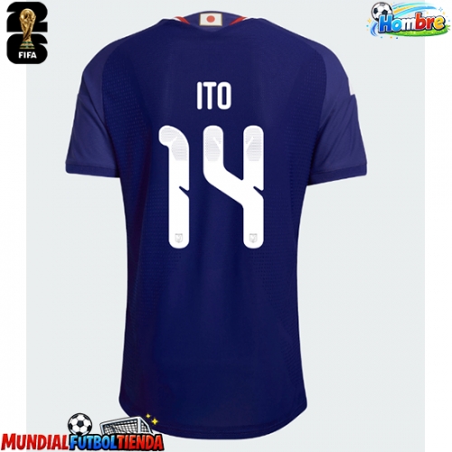 Camiseta Japón Junya Ito #14 Primera Equipación Replica Mundial 2026 mangas cortas